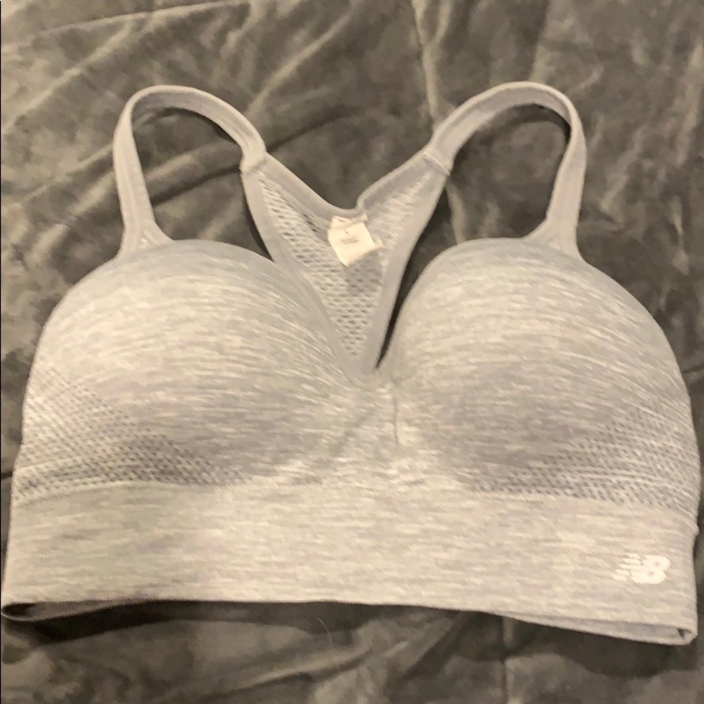 gray sports bra